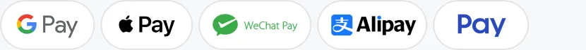 Google Pay, Apple Pay, WeChat Pay, Alipay, Samsung Pay